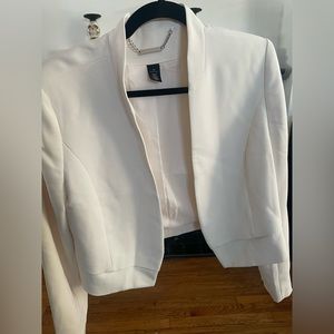 White House Black Market White Blazer